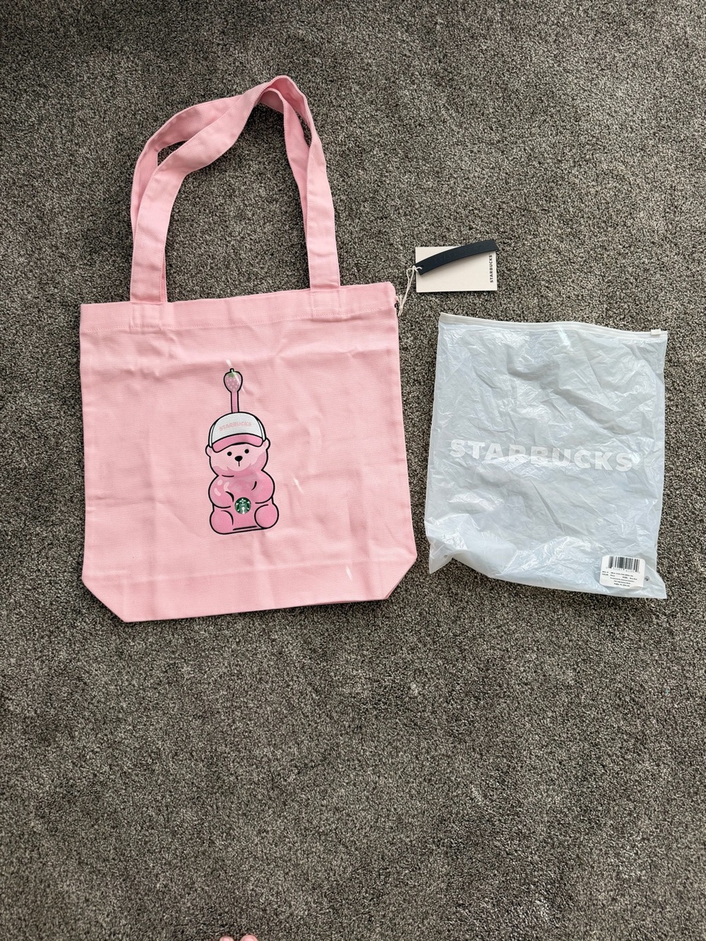 Starbucks Pink Bear Canvas Tote